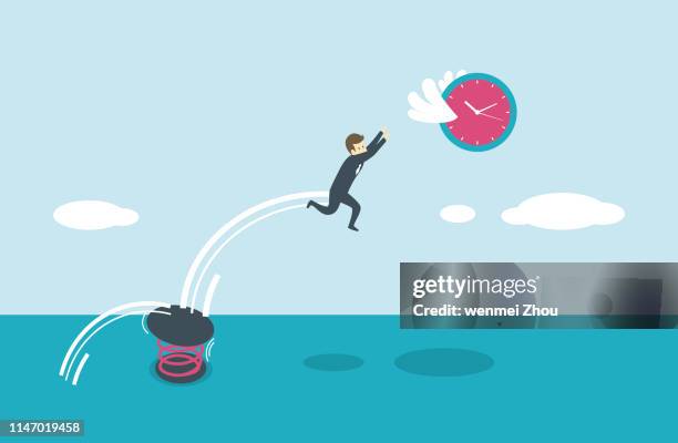 beat the clock - springboard stock illustrations
