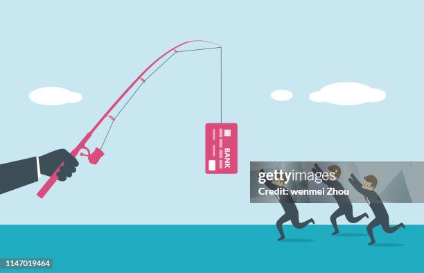 fishing - temptation stock illustrations
