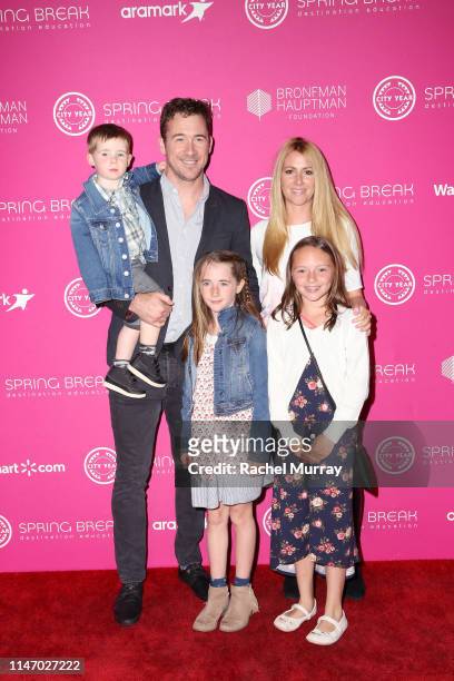 Barry Sloane, Katy O'Grady, and family attend City Year Los Angeles' Spring Break: Destination Education at Sony Studios on May 04, 2019 in Los...