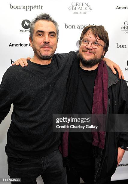 Alfonso Cuaron and Director Guillermo del Toro at the Bon Appetit Supper Club "Rudo Y Cursi" Dinner on January 16, 2009 in Park City, Utah.