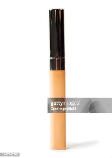 close-up of concealer against white background - concealer stock pictures, royalty-free photos & images