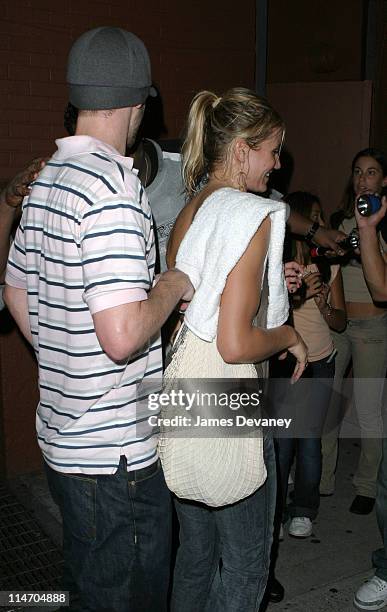 Justin Timberlake and Cameron Diaz during Black Eyed Peas in Concert with Special Guest Justin Timberlake at S.O.B.'s in New York City on August 12,...