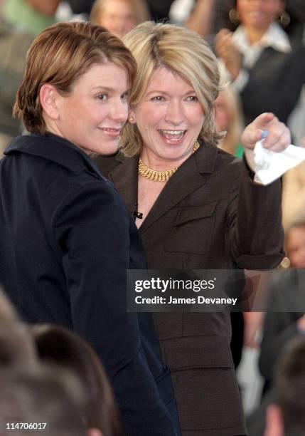 Martha Stewart and daughter Alexis during Martha Stewart Returns to Work - Press Conference at Omnimedia Headquarters in New York City, New York,...