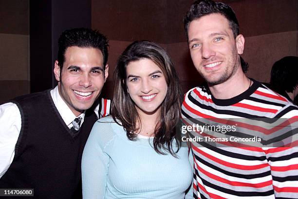 Eric Podwall, Cate Edwards and JC Chasez during Gifford Miller for New York City Mayor Press Conference - May 19, 2005 at Suede in New York City, New...