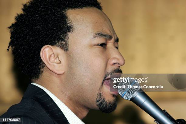 John Legend during Friends of Hillary Clinton Press Conference - May 21, 2005 at Capitale in New York City, New York, United States.