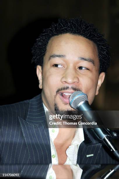 John Legend during Friends of Hillary Clinton Press Conference - May 21, 2005 at Capitale in New York City, New York, United States.