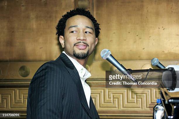 John Legend during Friends of Hillary Clinton Press Conference - May 21, 2005 at Capitale in New York City, New York, United States.