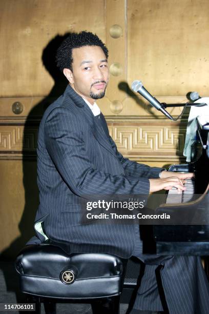 John Legend during Friends of Hillary Clinton Press Conference - May 21, 2005 at Capitale in New York City, New York, United States.