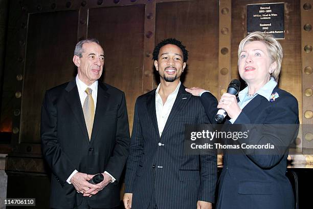Mario Cuomo, former Governor of New York, John Legend and Hillary Clinton