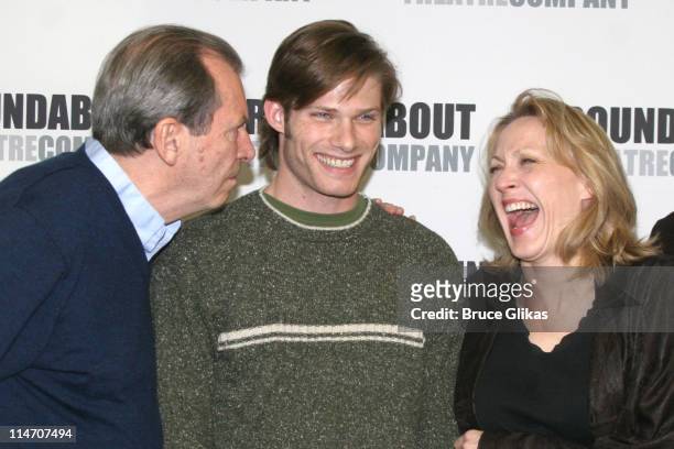 Richard Easton, Chris Carmack and Jan Maxwell during The Roundabout Theater Company's "Entertaining Mr. Sloane" - Photocall at Roundabout Rehearsal...