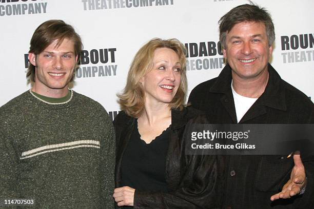 Chris Carmack, Jan Maxwell and Alec Baldwin during The Roundabout Theater Company's "Entertaining Mr. Sloane" - Photocall at Roundabout Rehearsal...