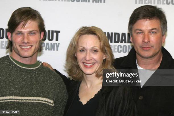 Chris Carmack, Jan Maxwell and Alec Baldwin during The Roundabout Theater Company's "Entertaining Mr. Sloane" - Photocall at Roundabout Rehearsal...