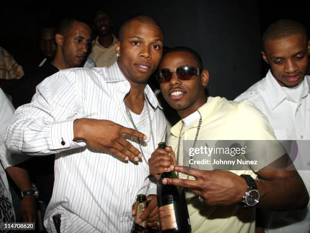 Sebastian Telfair and Young Von during Young Von and Sebastian Telfair of Portland Trailblazers Celebrate their Birthdays - June 9, 2006 at 40/40 in...