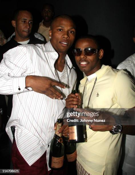 Sebastian Telfair and Young Von during Young Von and Sebastian Telfair of Portland Trailblazers Celebrate their Birthdays - June 9, 2006 at 40/40 in...