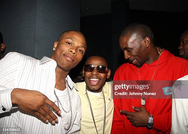 Sebastian Telfair , Young Von and Ben Gordon during Young Von and Sebastian Telfair of Portland Trailblazers Celebrate their Birthdays - June 9, 2006...