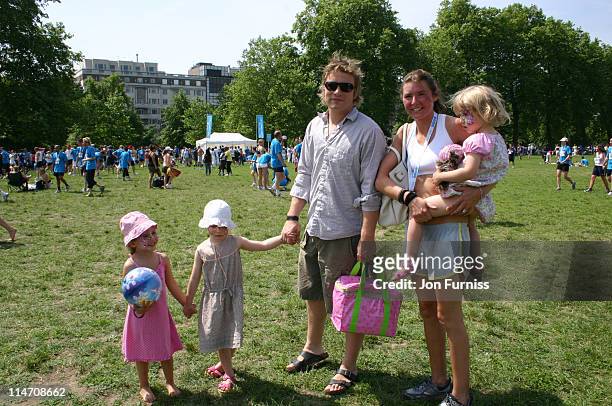 Jamie Oliver and Jools Oliver with their Children Poppy and Daisy