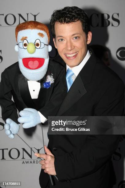 Rod and John Tartaglia from "Avenue Q", presenter for Best performance by a Featured Actor in a Musical