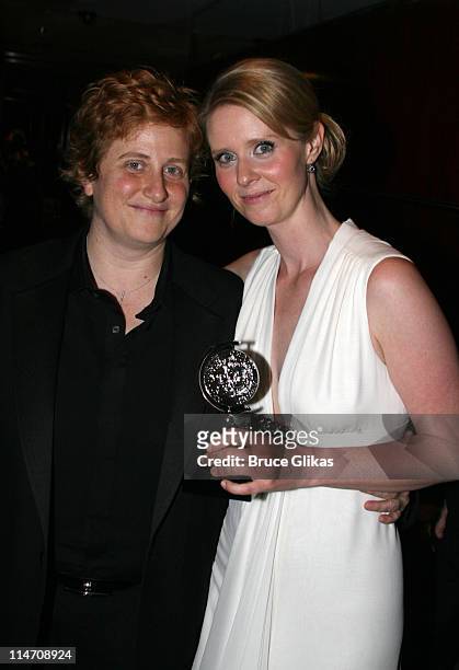 Christine Marinoni and Cynthia Nixon , winner of Best Performance by a Leading Actress in a Play for "Rabbit Hole"