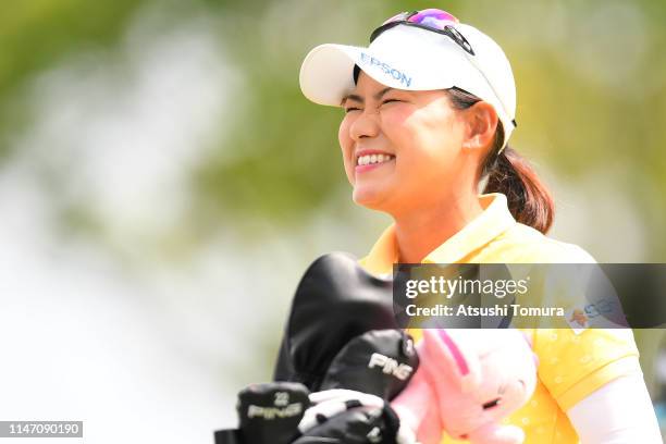 Sakura Yokomine of Japan smiles during the final round of the Panasonic Open at Hamano Golf Club on May 05, 2019 in Ichihara, Chiba, Japan.