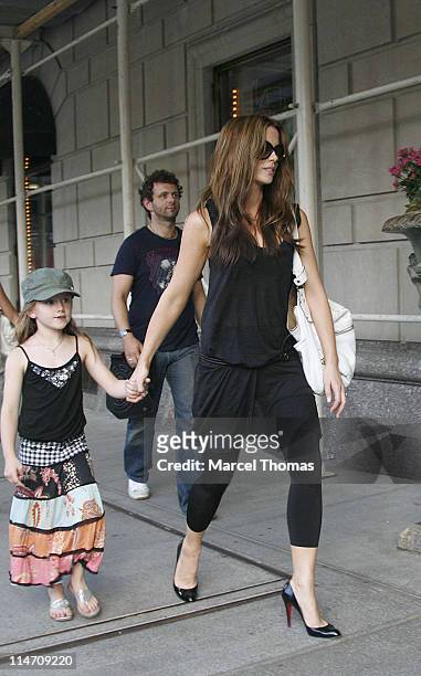 Kate Beckinsale and daughter Lilly during Kate Beckinsale Sighting New York City - June 20, 2006 in New York City, New York, United States.
