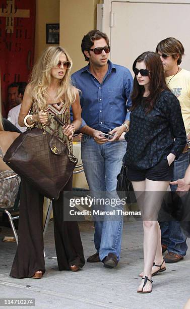 Rachel Zoe, Raffaello Folliero and Anne Hathaway during Anne Hathaway and Raffaello Folliero Sighting in SOHO - September 17, 2006 at SOHO in New...