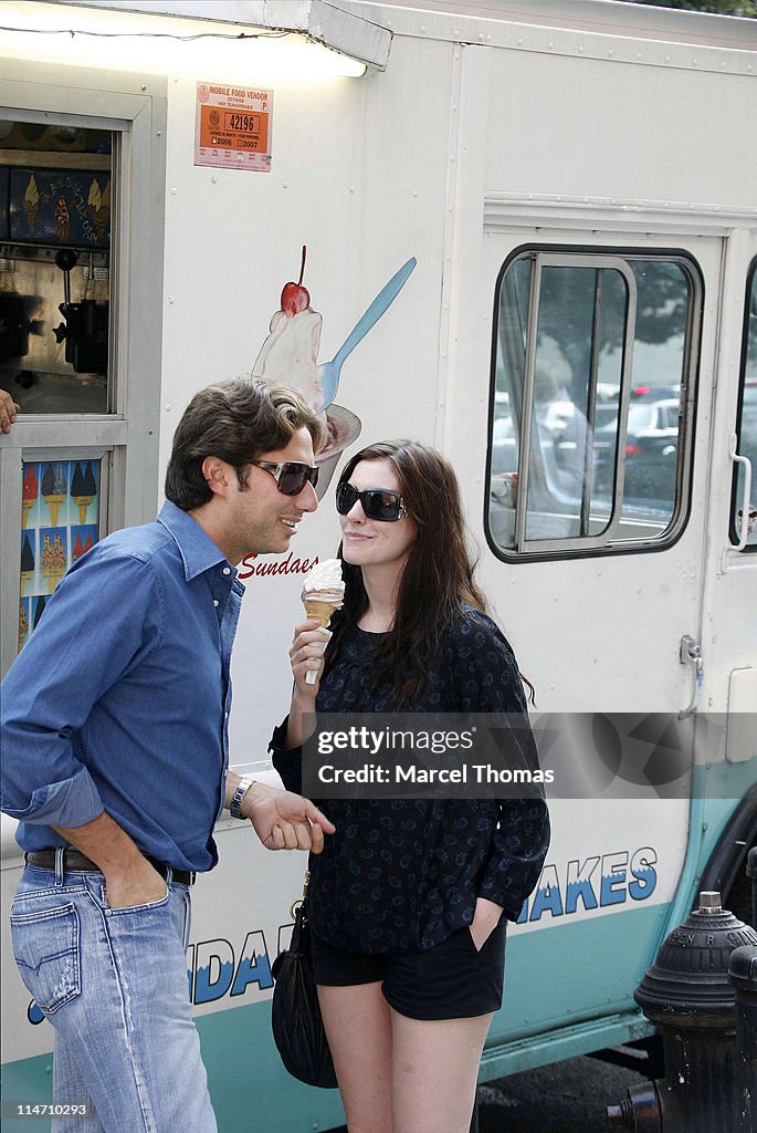 Anne Hathaway and Raffaello Folliero Sighting in SOHO - September 17, 2006