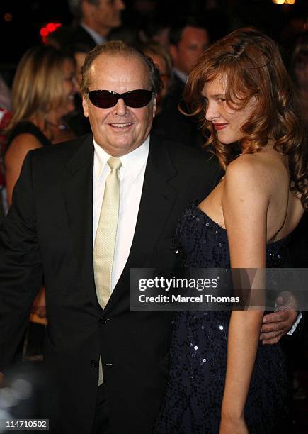 Jack Nicholson and Paz de la Huerta during "The Departed" New York City Premiere at Ziegfeld Theater in New York City, New York, United States.