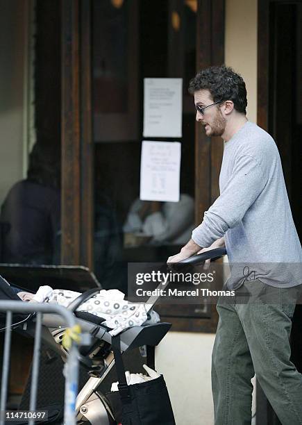 Darren Aronofsky and Henry Chance Aronofsky during Rachel Weisz Sighting Outside 12 Chairs Restaurant in New York City at SOHO in New York City, New...