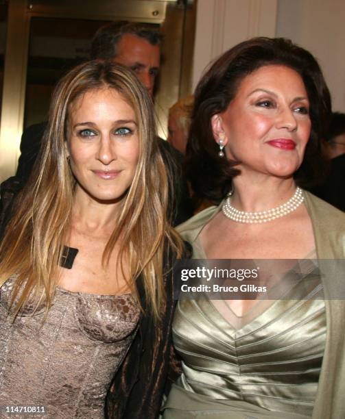 Sarah Jessica Parker and Kelly Bishop during Opening Night of "A Chorus Line" - Arrivals at The Gerald Schoenfeld Theater in New York, New York,...