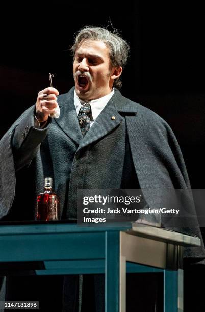 German tenor Jonas Kaufmann performs during the final dress rehearsal prior to the premiere of the Metropolitan Opera/Des McAnuff production of...