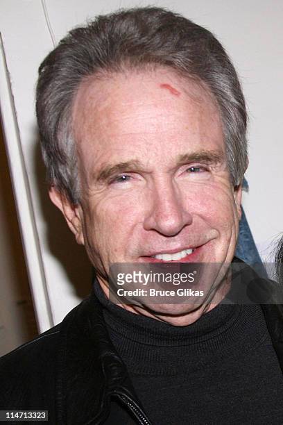 Warren Beatty during Warren Beatty and Annette Bening visit "Spring Awakening" - April 6, 2007 at The Eugene O'Neill Theatre in New York City, New...