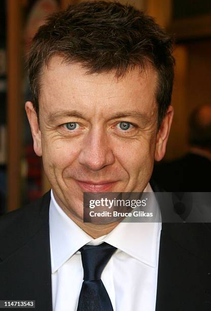 Peter Morgan, playwright during "Frost/Nixon" Opening Night - Arrivals at Bernard B. Jacobs Theatre in New York City, New York, United States.