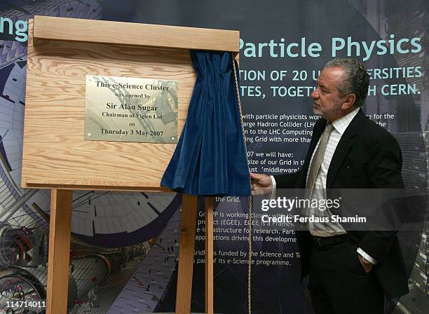 Sir Alan Sugar during Sir Alan Sugar to Open New Computer "Cluster" - Photocall at Queen Mary, University of London in London, United Kingdom.