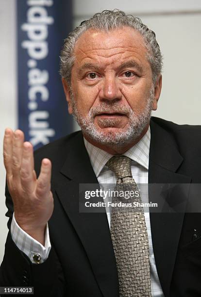 Sir Alan Sugar during Sir Alan Sugar to Open New Computer "Cluster" - Photocall at Queen Mary, University of London in London, United Kingdom.