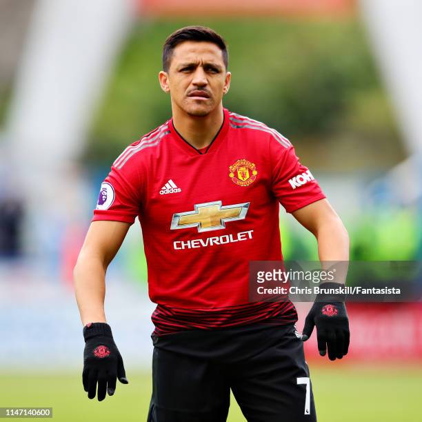 Alexis Sanchez of Manchester United looks on during the Premier League match between Huddersfield Town and Manchester United at John Smith's Stadium...