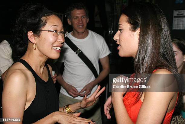 Sandra Oh and Lea Michele *EXCLUSIVE COVERAGE* during Sandra Oh Visits "Spring Awakening" on Broadway - May 30, 2007 at The Eugene O'Neill Theatre in...