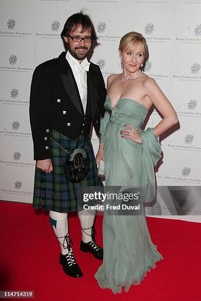 Rowling and husband Neil Murray during Raisa Gorbachev Foundation Party - Red Carpet at Hampton Court Palace in London, United Kingdom.