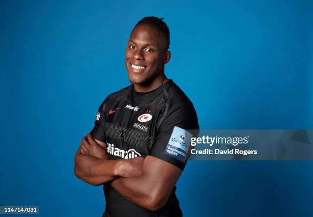 Maro Itoje of Saracens poses for a portrait during the Gallagher Premiership Final Media Day on May 28, 2019 in St Albans, England.