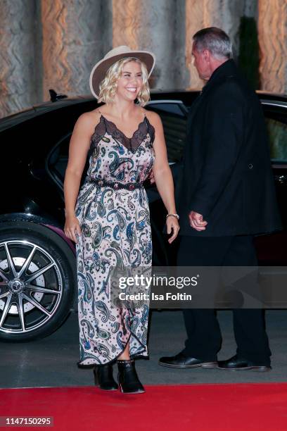 Swiss singer Beatrice Egli during the television show 'Willkommen bei Carmen Nebel' at Velodrom on May 4, 2019 in Berlin, Germany.