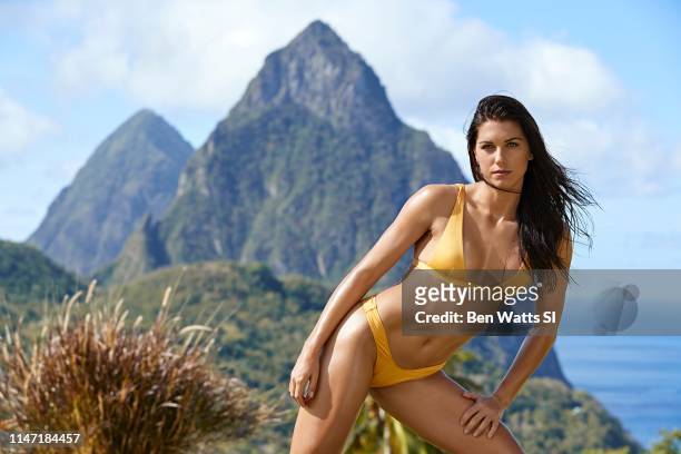 Swimsuit Issue 2019: Soccer player Alex Morgan poses for the 2019 Sports Illustrated swimsuit issue on March 12, 2019 in Saint Lucia. CREDIT MUST...
