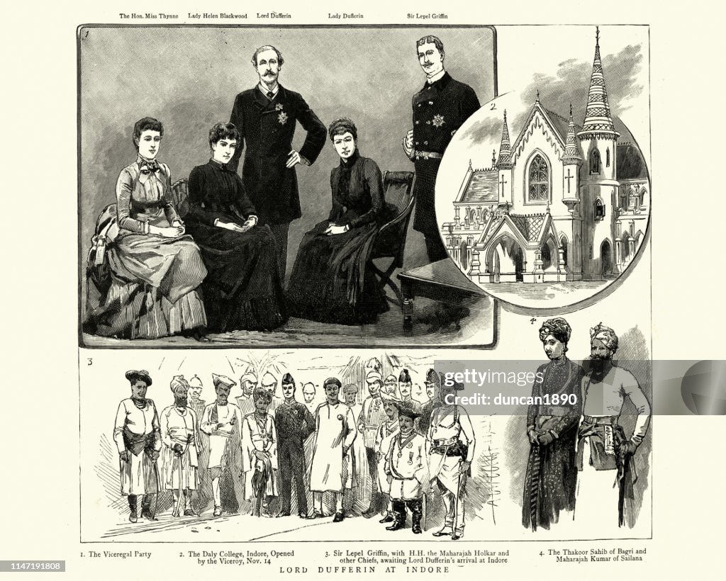 Lord Dufferin at Indore, India, 19th Century