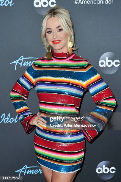 Katy Perry arrives at ABC's "American Idol" live show on May 05, 2019 in Los Angeles, California.