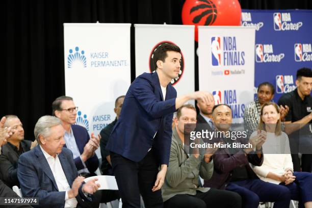 General Manager Bobby Webster of the Toronto Raptors at the 2019 NBA Finals Cares Legacy Project as part of the 2019 NBA Finals on May 31, 2019 at...