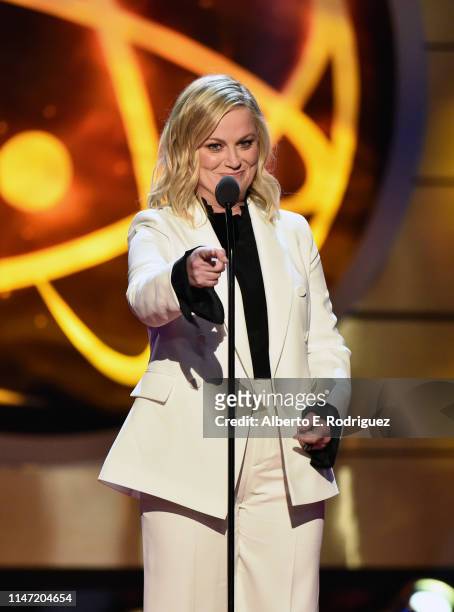 Amy Poehler speaks onstage at the 46th annual Daytime Emmy Awards at Pasadena Civic Center on May 05, 2019 in Pasadena, California.