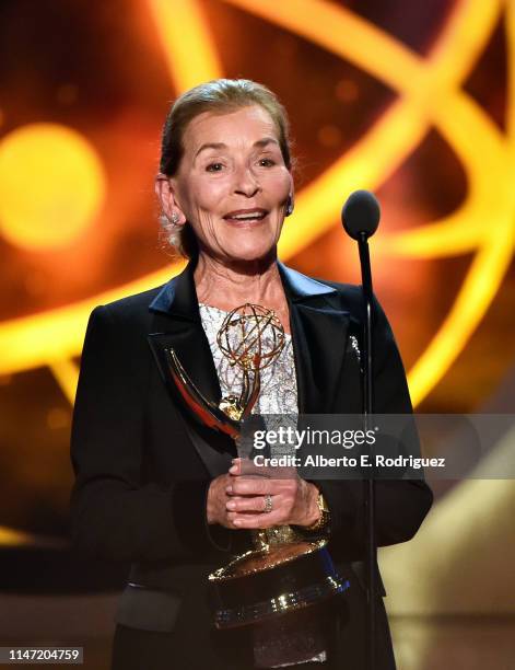 Judge Judy accepts the Lifetime Achievement Award onstage at the 46th annual Daytime Emmy Awards at Pasadena Civic Center on May 05, 2019 in...