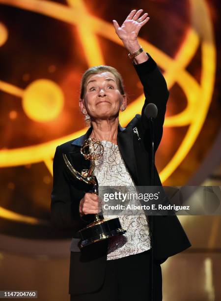 Judge Judy accepts the Lifetime Achievement Award onstage at the 46th annual Daytime Emmy Awards at Pasadena Civic Center on May 05, 2019 in...