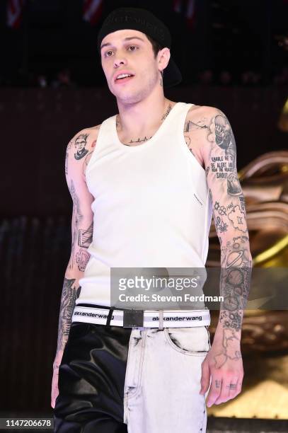 Pete Davidson walks the runway during the Alexander Wang Collection 1 fashion show at Rockefeller Center on May 31, 2019 in New York City.