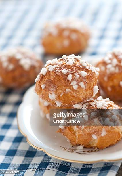 chouquettes - choux pastry stock pictures, royalty-free photos & images