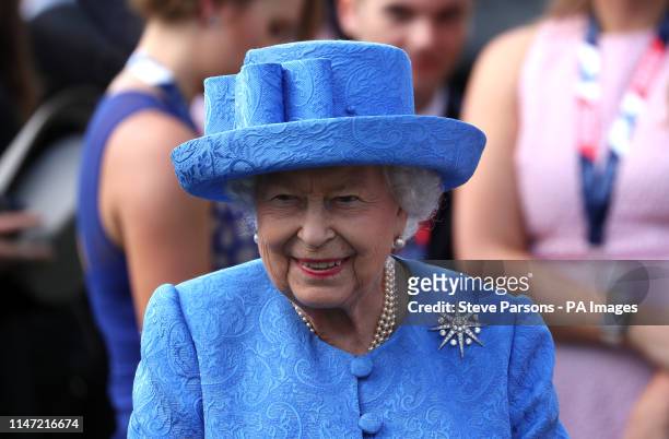 Queen Elizabeth II during Derby Day of the 2019 Investec Derby Festival at Epsom Racecourse, Epsom.