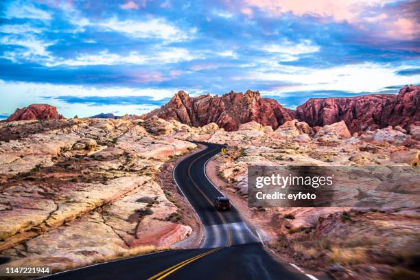 desert road 20 - valley of fire state park stock pictures, royalty-free photos & images